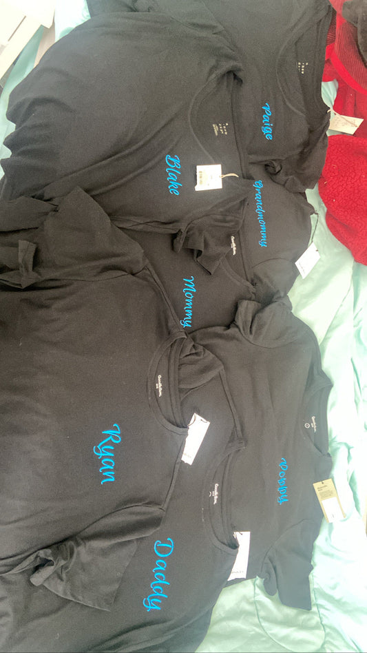 Name Pajama Shirts